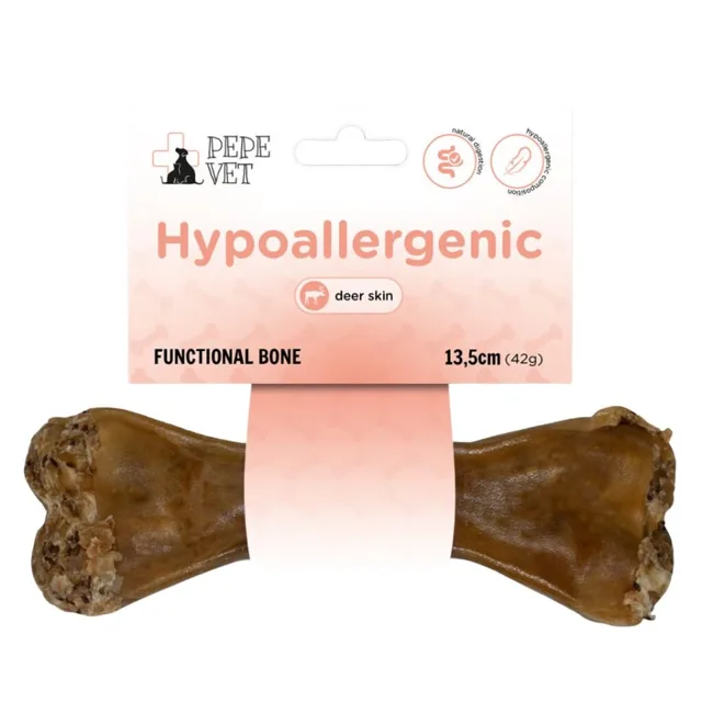 PAKA ZWIERZAKA PEPE Vet Hypoalergenní funkční kost 13,5 cm (42 g) pro citlivé psy