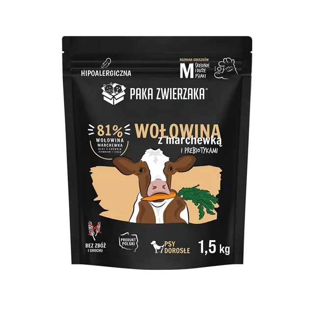PAKA ZWIERZAKA Seventh Heaven Suché krmivo Hovězí s mrkví M 1,5 kg