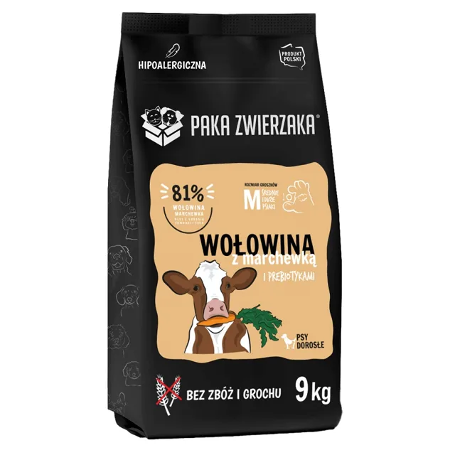 PAKA ZWIERZAKA Seventh Heaven Suché krmivo Hovězí s mrkví M 9 kg