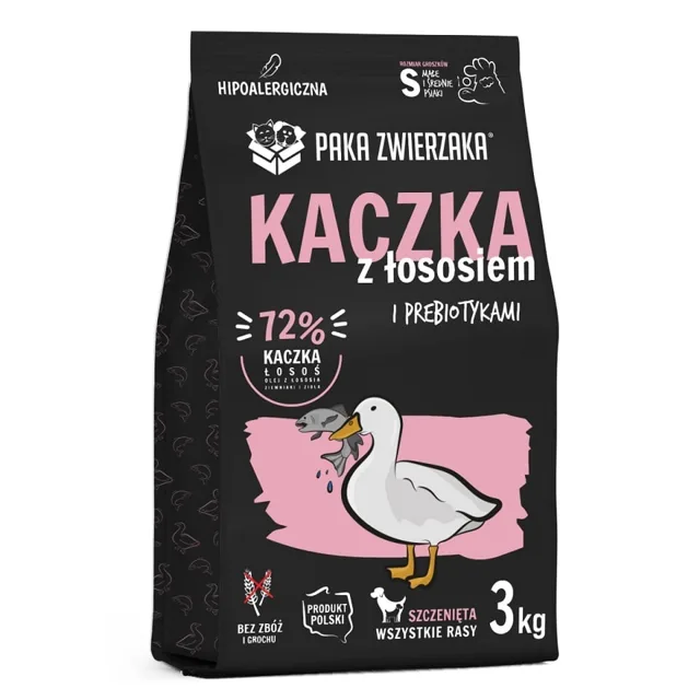 PAKA ZWIERZAKA Seventh Heaven Suché krmivo Kachna s lososem pro štěňata S 3kg