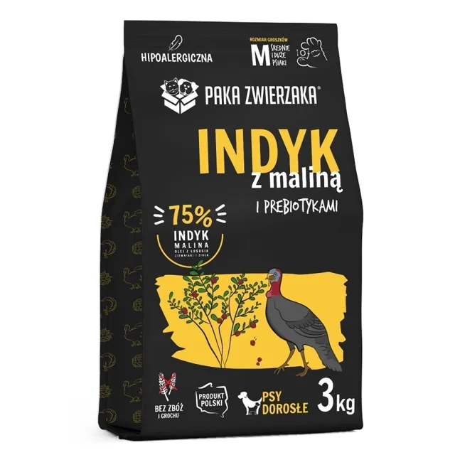 PAKA ZWIERZAKA Seventh Heaven suché krmivo s krůtou a malinami M 3 kg