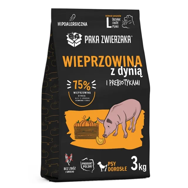 PAKA ZWIERZAKA Seventh Heaven Suché krmivo Vepřové s dýní L 3kg