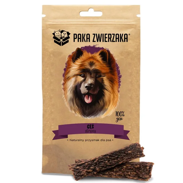 PAKA ZWIERZAKA Stripsy 100% Husa 80g přírodní pamlsek pro psy