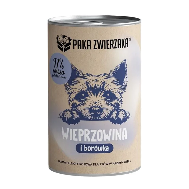 PAKA ZWIERZAKA Vepřové maso s borůvkami 400 g krmivo pro psy