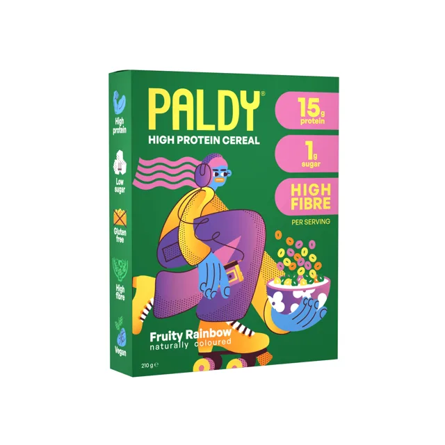 Paldy High Protein Cereals, Fruity Rainbow, 210 g