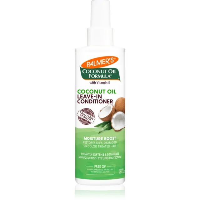 Palmer’s Coconut Oil Formula Moisture Boost bezoplachový kondicionér ve spreji pro suché, poškozené a chemicky ošetřené vlasy 250 ml