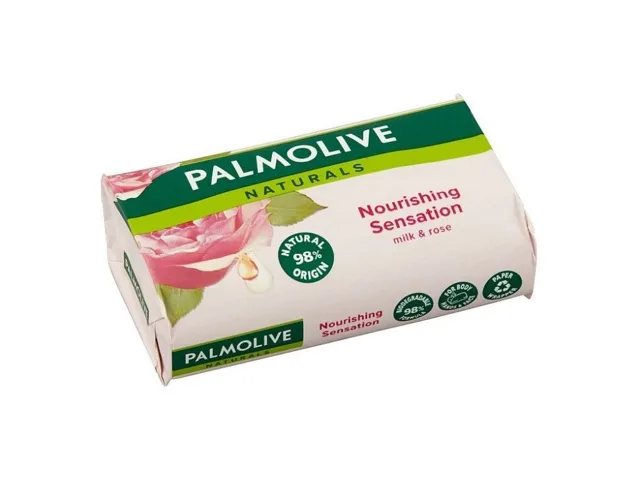 Palmolive Naturals Milk & Rose Petals, 90g, balení po 5 kusech, poškozený obal