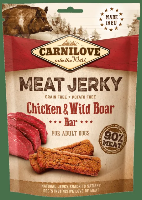 Pamlsky Carnilove Chicken & Wild Boar Bar 100g