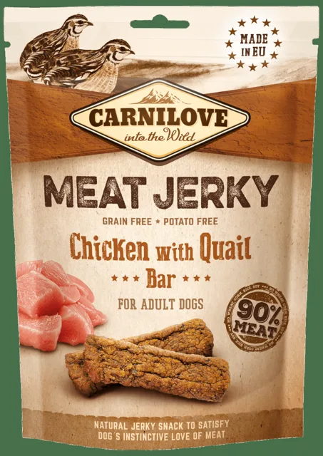 Pamlsky Carnilove Jerky Chicken with Quail Bar 100g