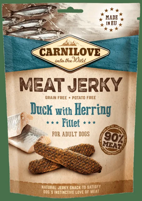 Pamlsky Carnilove Jerky Duck with Herring Fillet 100g