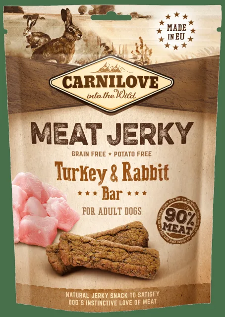 Pamlsky Carnilove Jerky Turkey & Rabbit Bar 100g