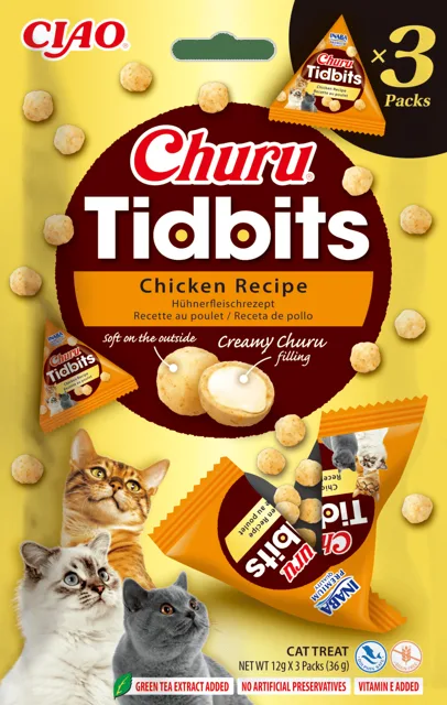 Pamlsky Churu Tidbits Chicken Recipe 3×12 g