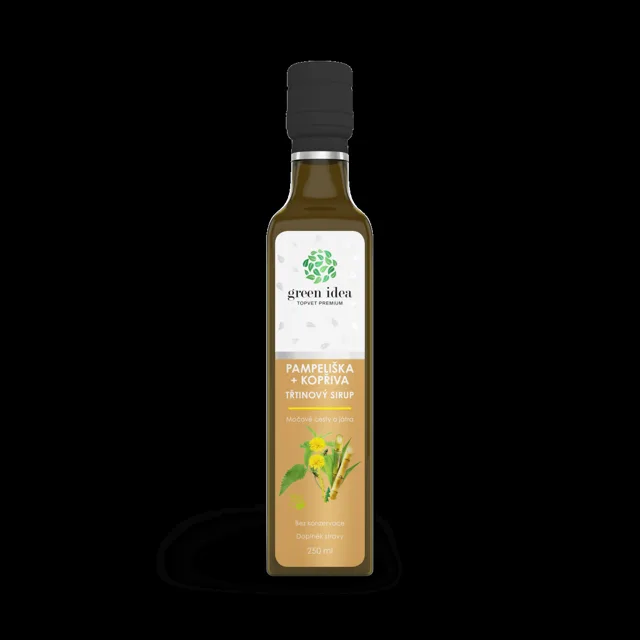 Pampeliška + kopřiva třtinový sirup 250 ml - Green idea