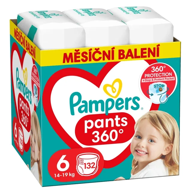 Pampers Active baby 6 plenkové kalhotky 13-19 kg 132 ks