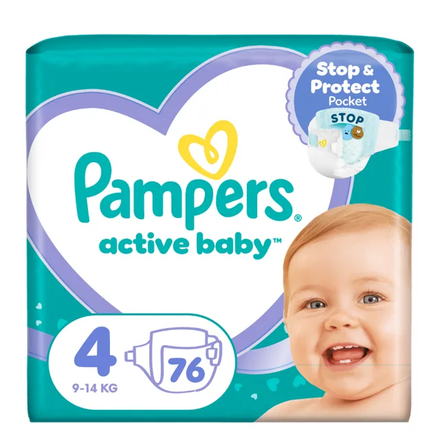 Pampers Active Baby Giant Pack S4 76 ks
