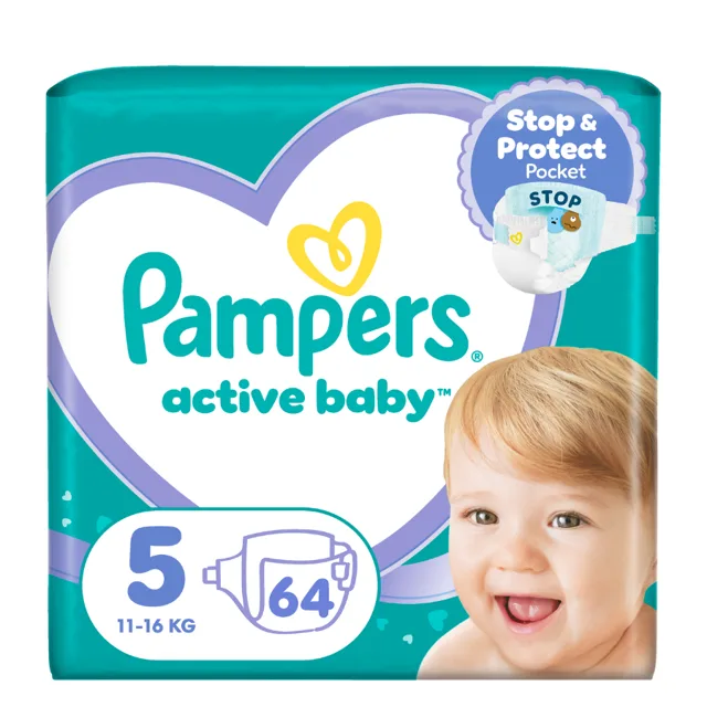 Pampers Active Baby Giant Pack S5 64 ks