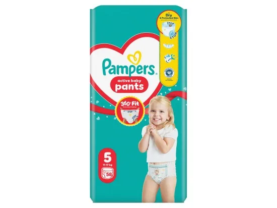Pampers Active Baby Pants, vel. 5, 58 ks