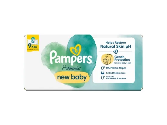 Pampers Harmonie New Baby čistící ubrousky 9x46ks