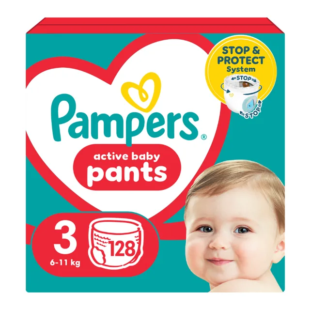Pampers kalhotkové plenky vel. 3 Mega Box 128 ks