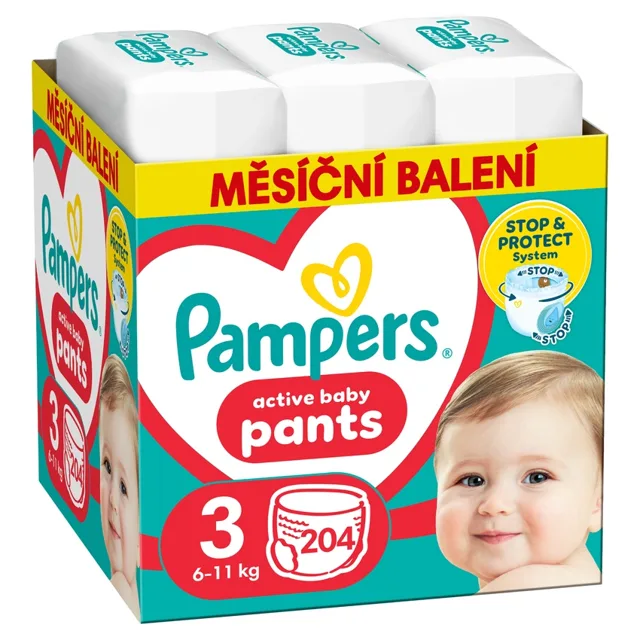 Pampers Pant 360° 3 plenkové kalhotky 6-11 kg 240 ks
