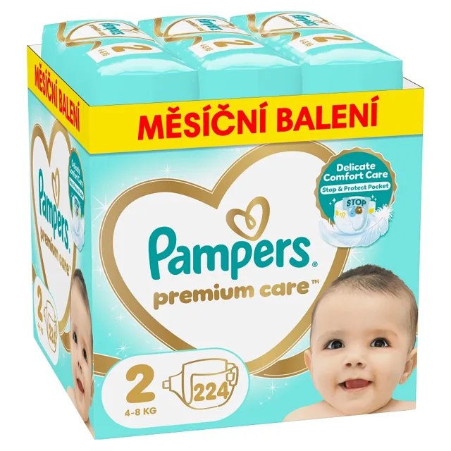 Pampers Premium Care 2 plenky 4-6kg 224ks