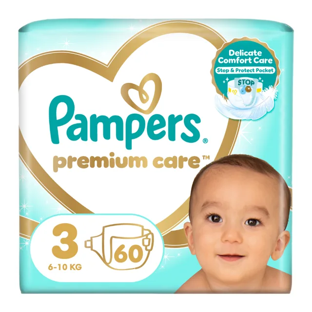 Pampers Premium Care 3 Plenky 6-10 kg 60 ks