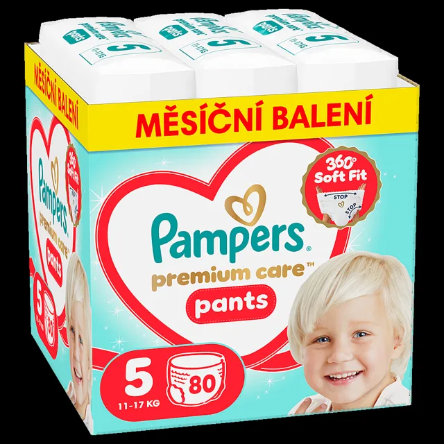 PAMPERS Premium care 5 plenkové kalhotky 11-17 kg 80 kusů