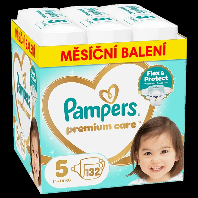 PAMPERS Premium care 5 plenky 11-16 kg 132 kusů