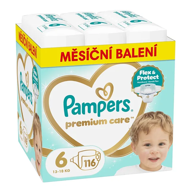 PAMPERS Premium care 6 plenky 13-18 kg 116 kusů