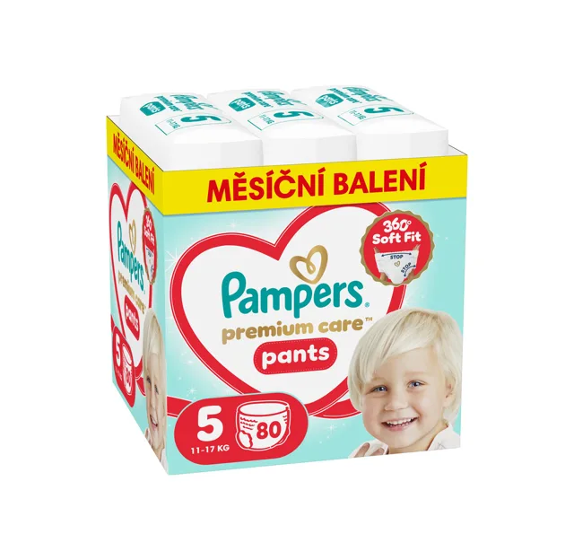 Pampers Premium Care Pants vel. 5 11-17 kg plenkové kalhotky 80 ks