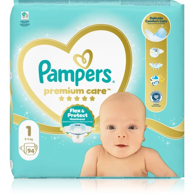 Pampers Premium Care Size 1 jednorázové pleny 2-5 kg 94 ks