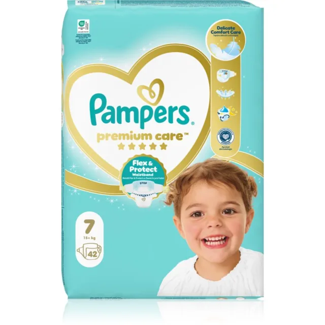 Pampers Premium Care Size 7 jednorázové pleny 15+ kg 42 ks