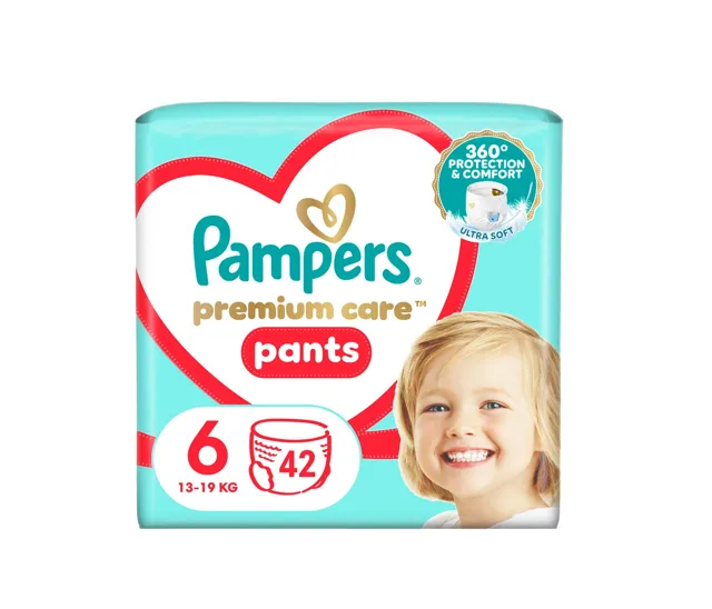 Pampers Premium Care vel. 6 13-19 kg plenkové kalhotky 42 ks