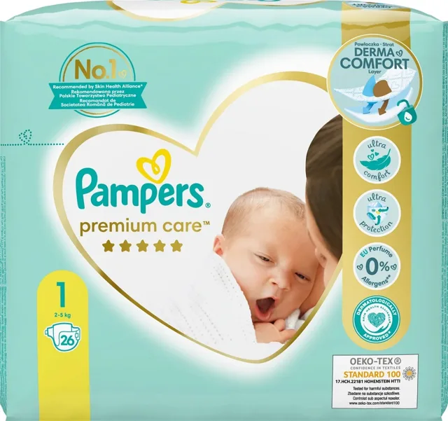 Pampers Premium Care velikost 1 Newborn 26 ks
