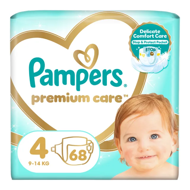 Pampers Premium Jumbo Pack velikost 4, 68 ks