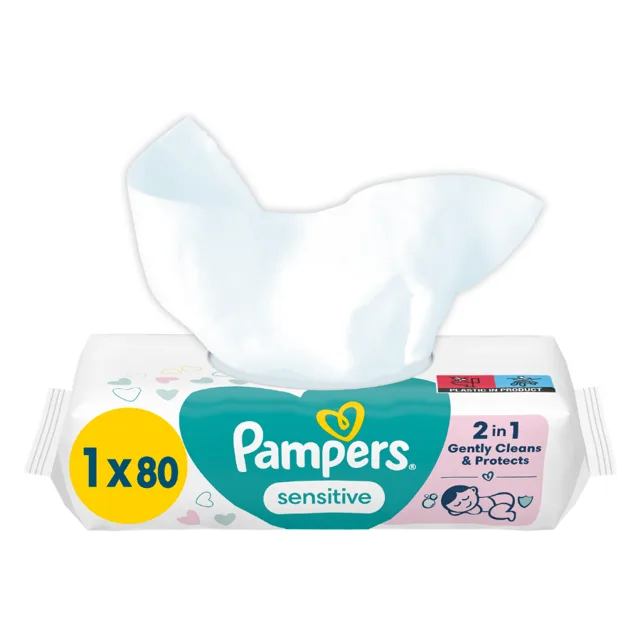 Pampers Sensitive vlhčené ubrousky 1x80 ks