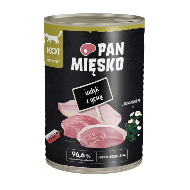Pan Mięsko Cat 12 x 400 g - Krůtí s králíkem