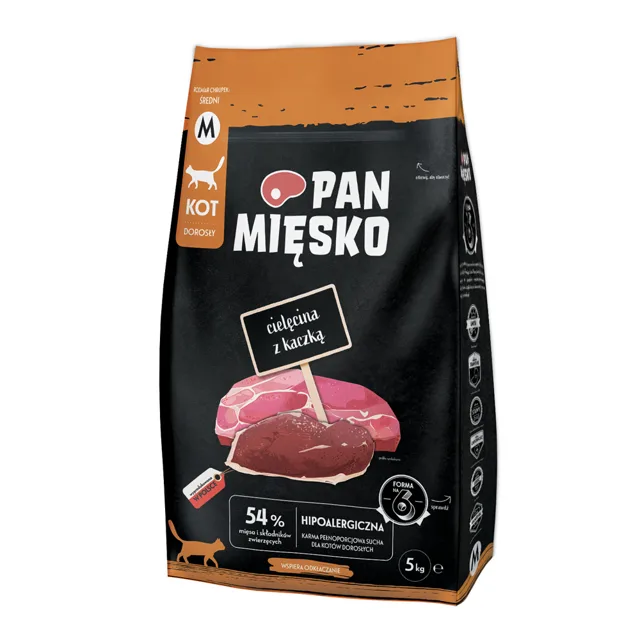Pan Mięsko Cat telecí s kachním Medium - 5 kg