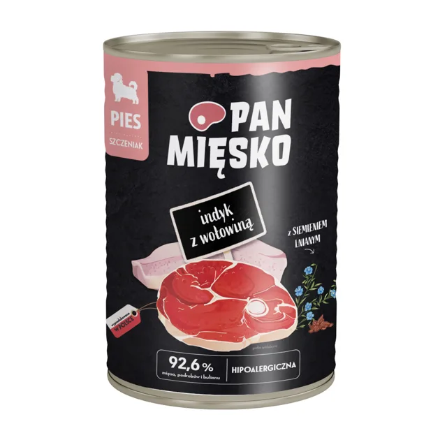 Pan Mięsko Dog 12 x 400 g - paštika s kachnou