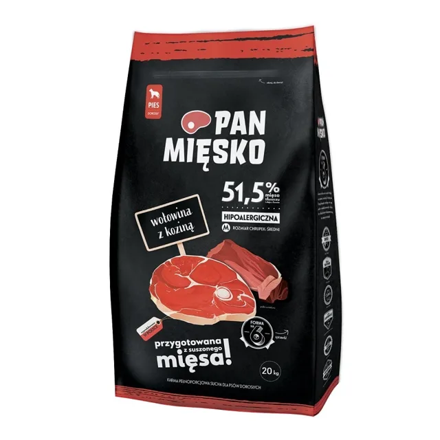 PAN MIĘSKO Hovězí s kozím masem M 20 kg