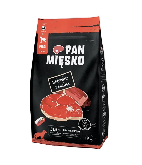 PAN MIĘSKO Hovězí s kozím masem M 9 kg