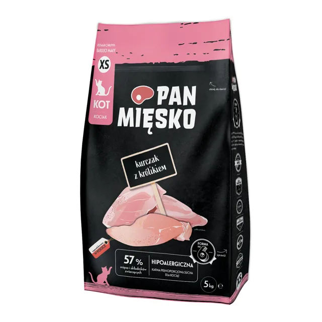 Pan Mięsko Kitten kuřecí s králičím XS - Výhodné balení: 2 x 5 kg