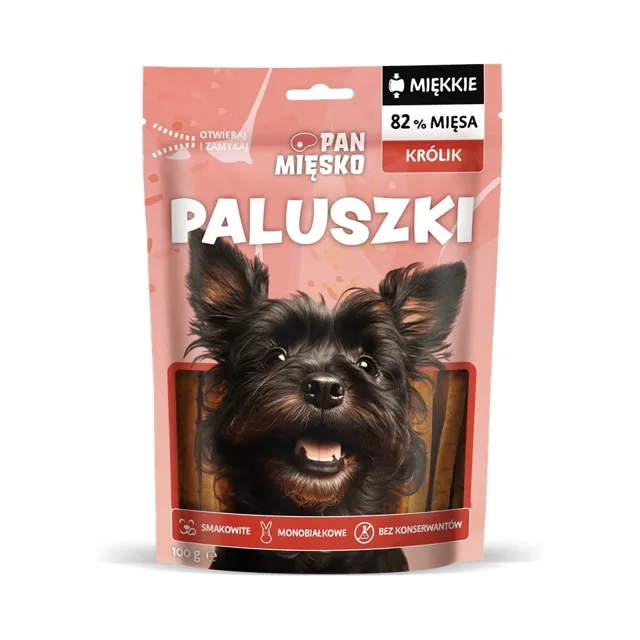 PAN MIĘSKO Králičí packy - pamlsek pro psa 100 g