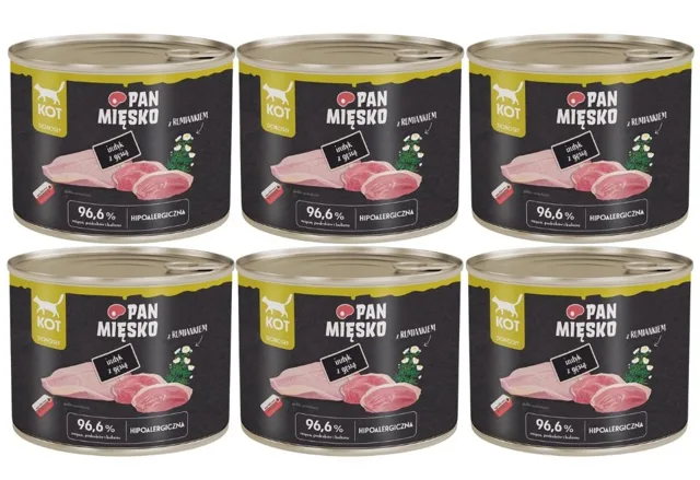 PAN MIĘSKO krmivo pro kočky s krůtou a husou 6x200 g