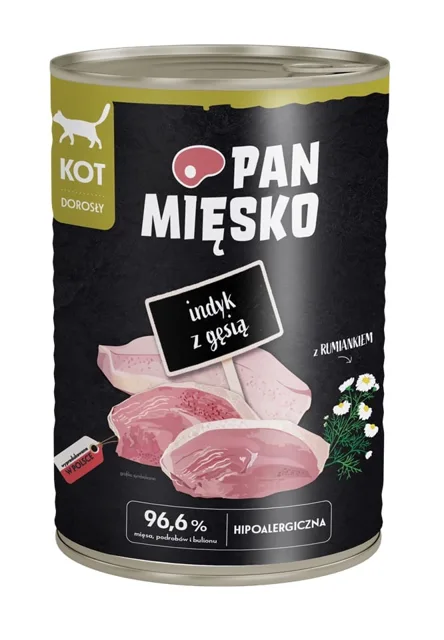 PAN MIĘSKO Krůta s husou krmivo pro kočky 400 g