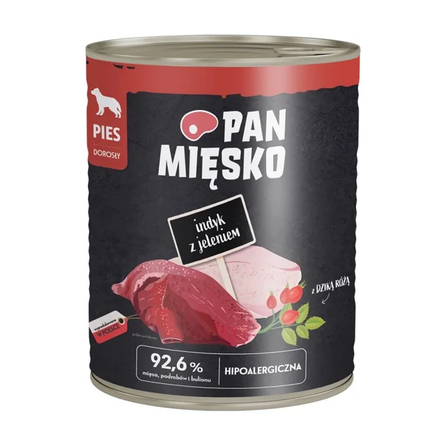 PAN MIĘSKO Krůta s jelenem krmivo pro psy 800 g