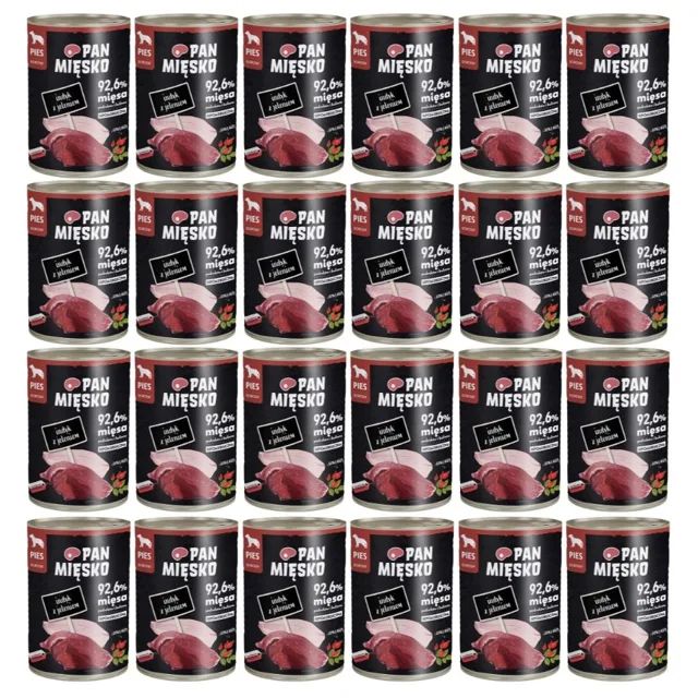 PAN MIĘSKO krůta s jelenem pro psy konzerva 24x400 g