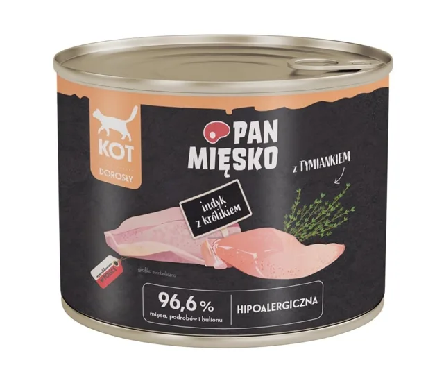PAN MIĘSKO Krůta s králíkem krmivo pro kočky 200 g