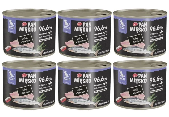 PAN MIĘSKO krůta s lososem, krmivo pro koťata 6x200 g