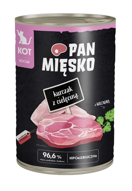 PAN MIĘSKO Kuřecí s telecím krmivo pro koťata 400 g